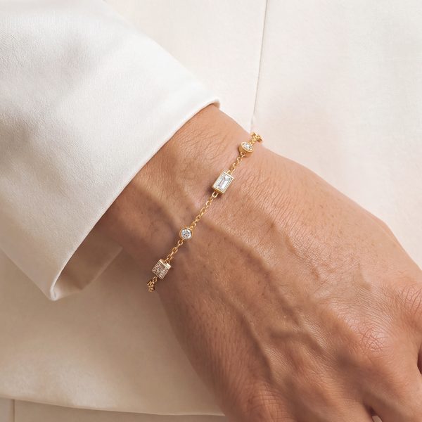 Piccadilly Gold Crystal Bracelet