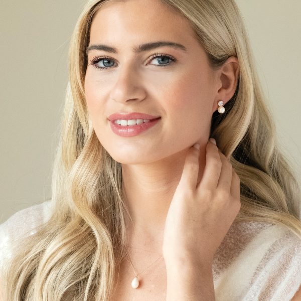 Portland Gold Crystal and Pearl Earrings