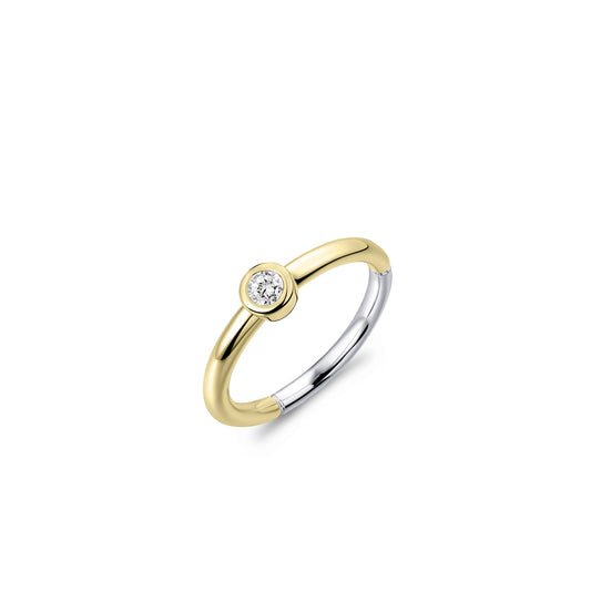 Gisser Gold Cz Bezel Ring