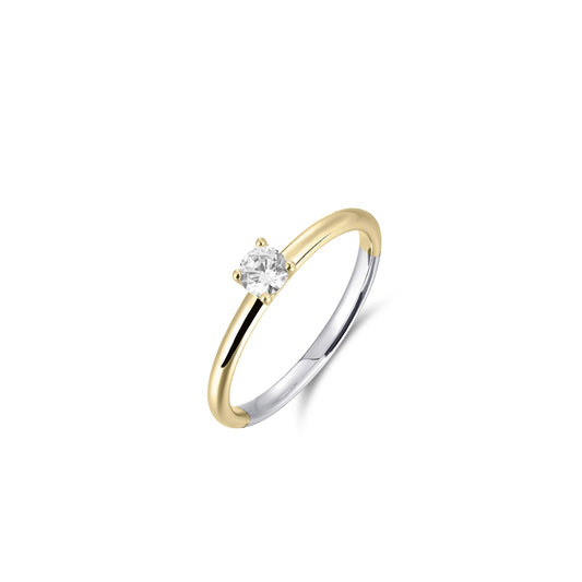 Gold Stackable Solitaire Ring