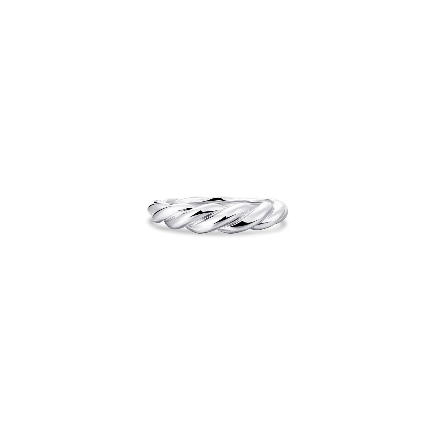 Silver Stackable Rope Ring