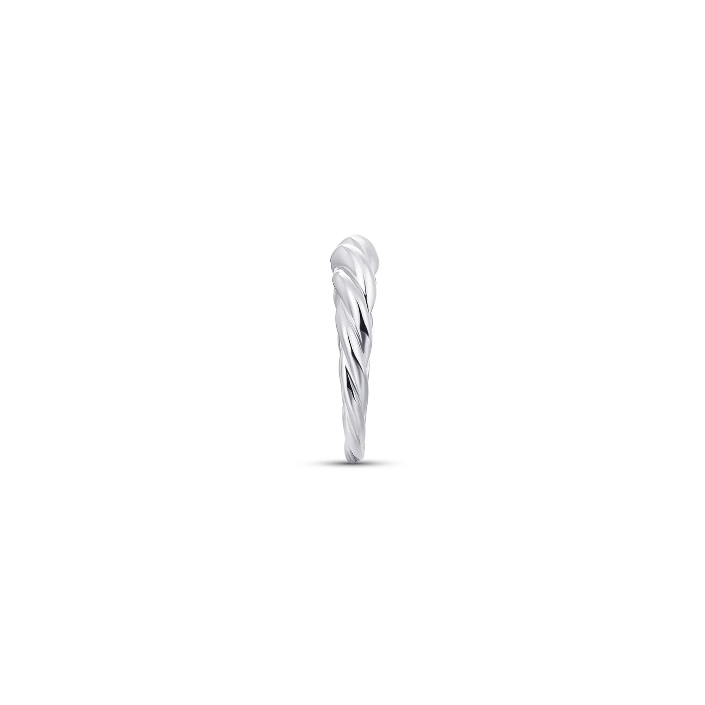 Silver Stackable Rope Ring