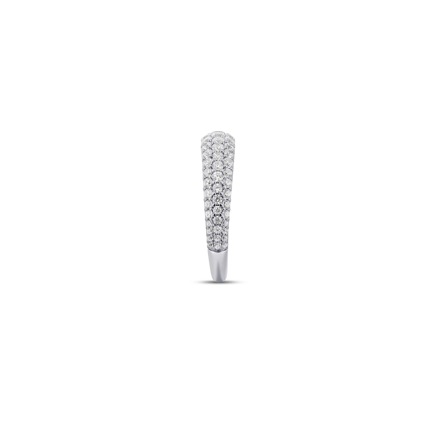 Silver Cz Pave Dome Ring