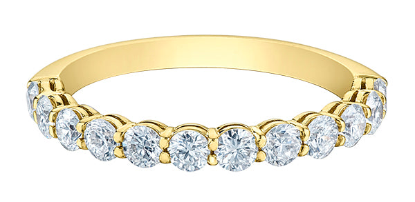 18ct Yellow Gold Brilliant Cut Lab Diamond Band