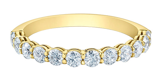 18ct Yellow Gold Brilliant Cut Lab Diamond Band