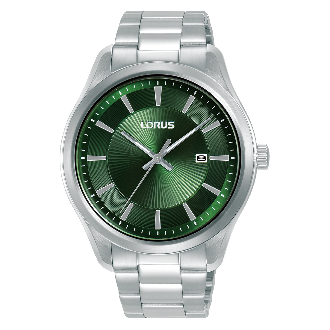 Lorus Gents Steel Green Dial Watch