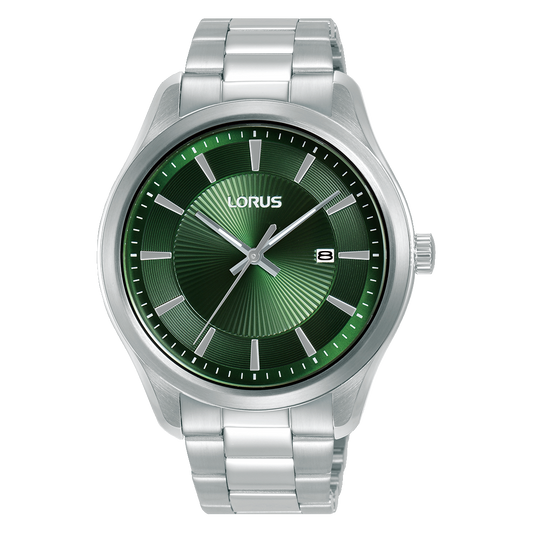 Lorus Gents Steel Green Dial Watch