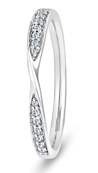 Diamond Ribbon Crossover Band