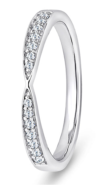 Diamond Ribbon Shaped Band