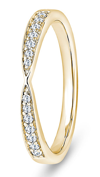 Diamond Ribbon Shaped Band
