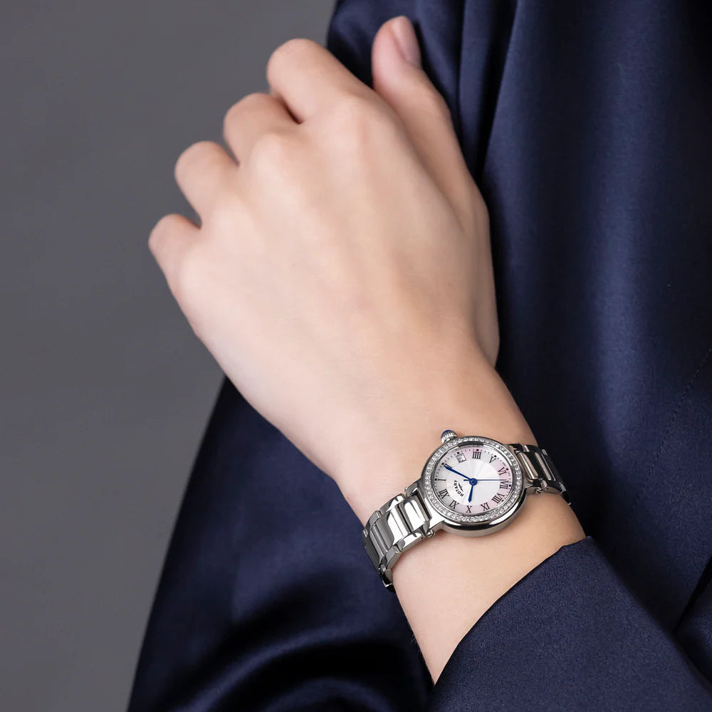 Rotary Heritage Steel Diamond Set Ladies Watch