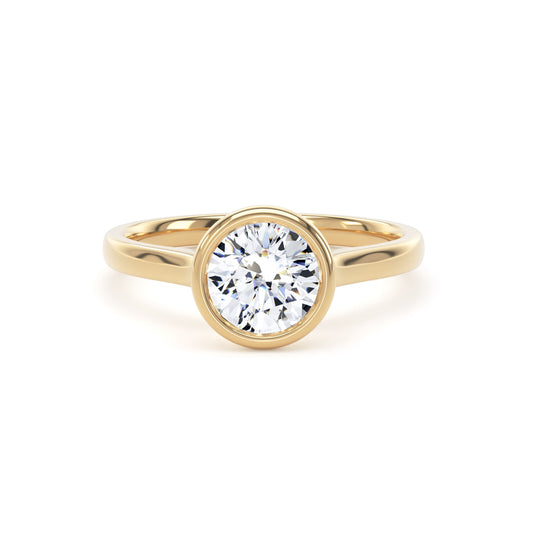 Brilliant Cut Bezel Set Diamond Ring