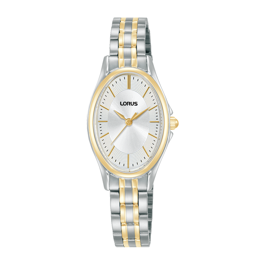 Ladies Duo Tone Oval Dial Watch