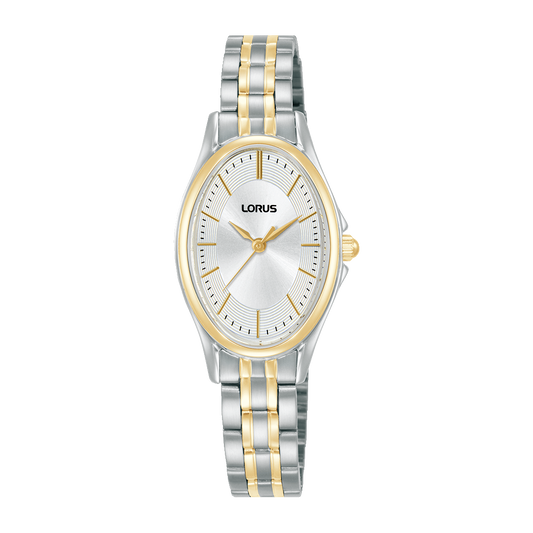 Ladies Duo Tone Oval Dial Watch