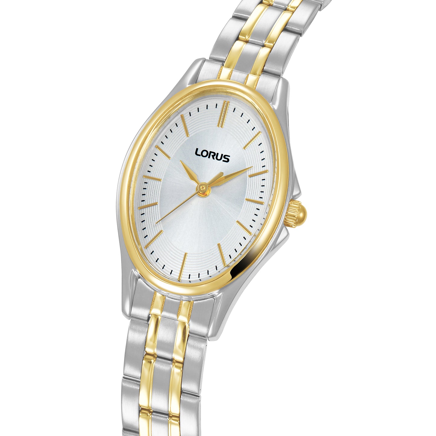 Ladies Duo Tone Oval Dial Watch