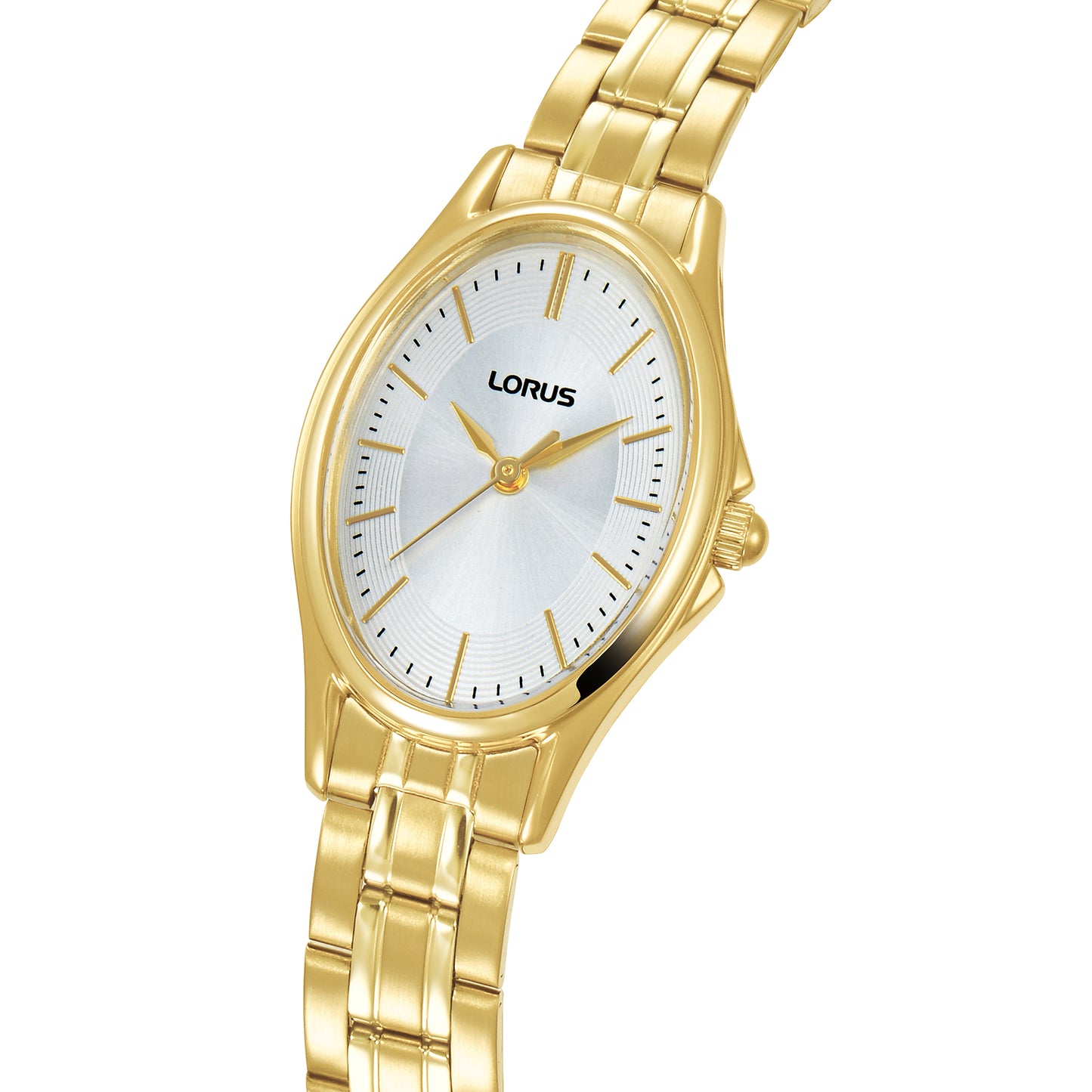 Ladies Gold Oval Dial Watch