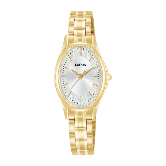 Ladies Gold Oval Dial Watch