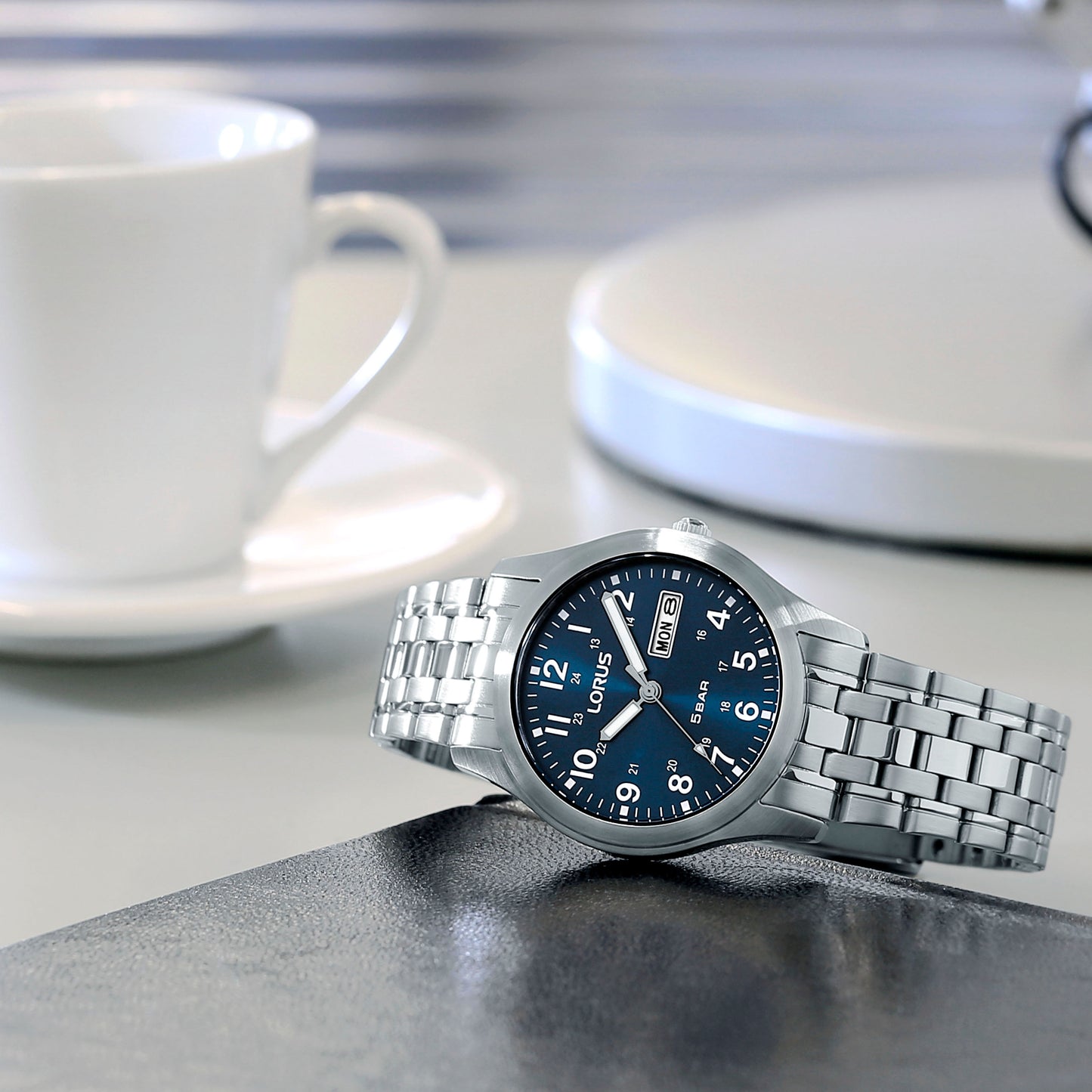 Gents Steel Blue Dial Watch