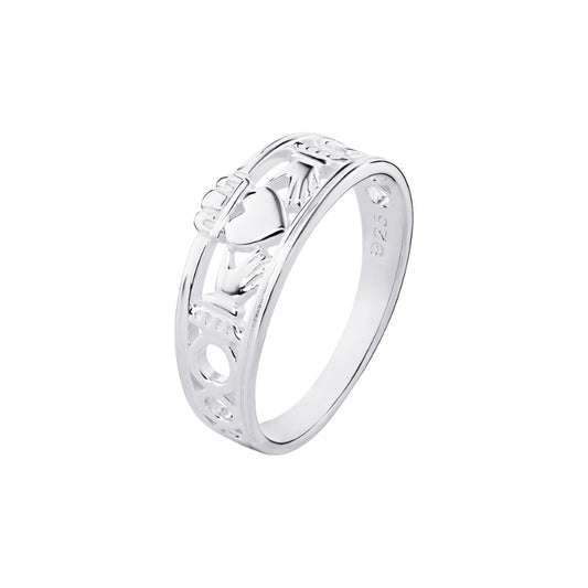 Sterling Silver Claddagh Band Ring