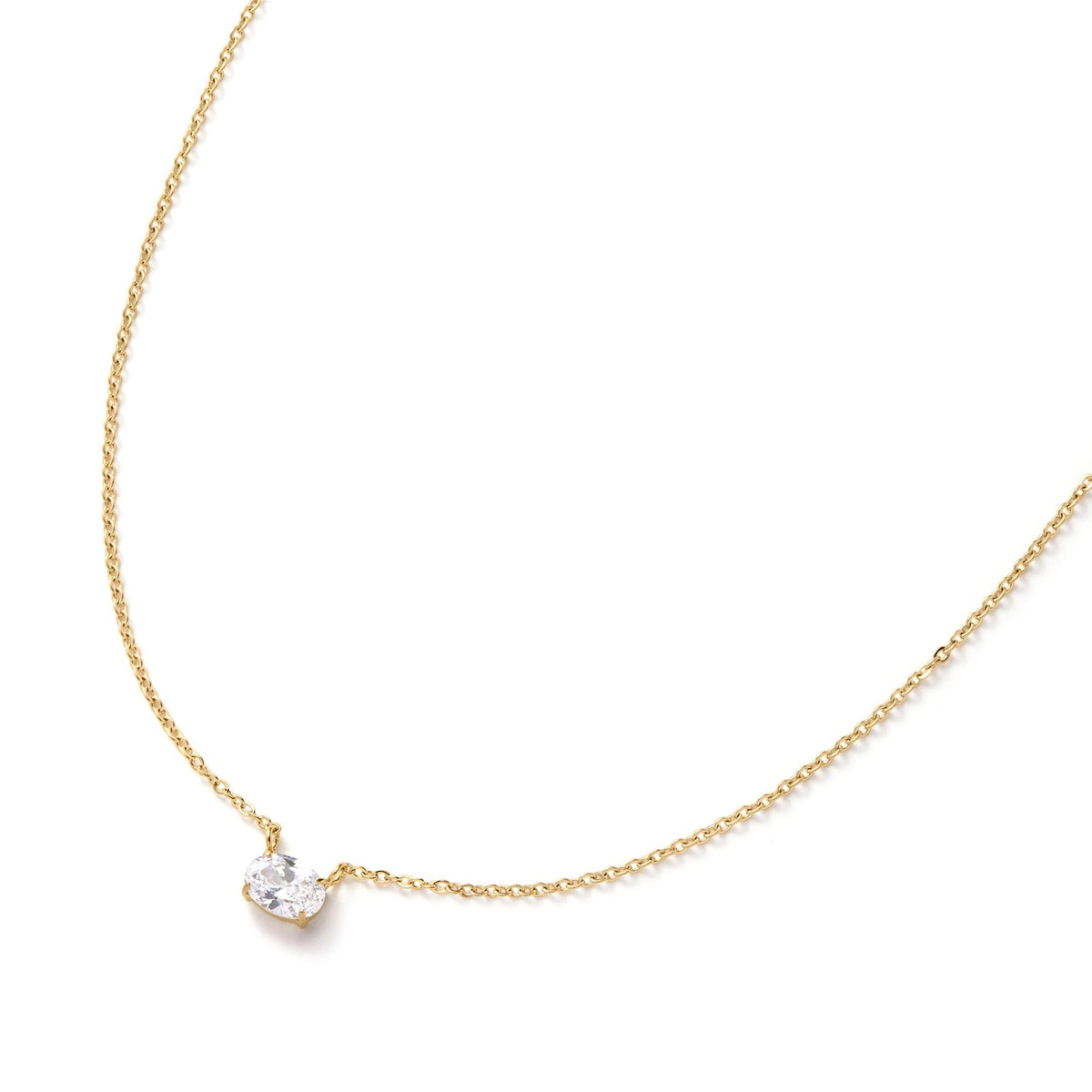 Oval Solitaire Necklace