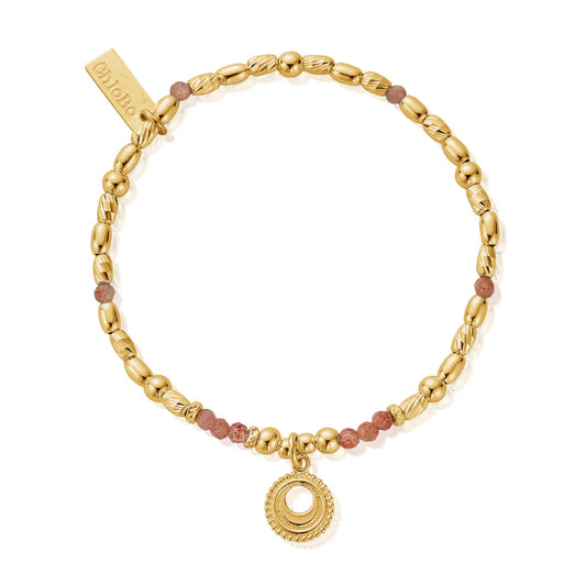 Gold Peach Moonstone Sacral Chakra Bracelet
