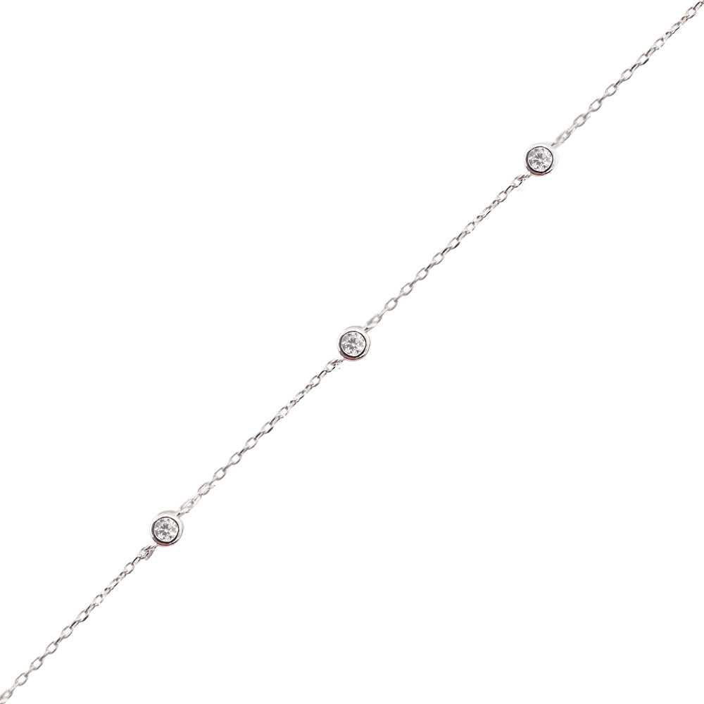 Sterling Silver CZ Bracelet