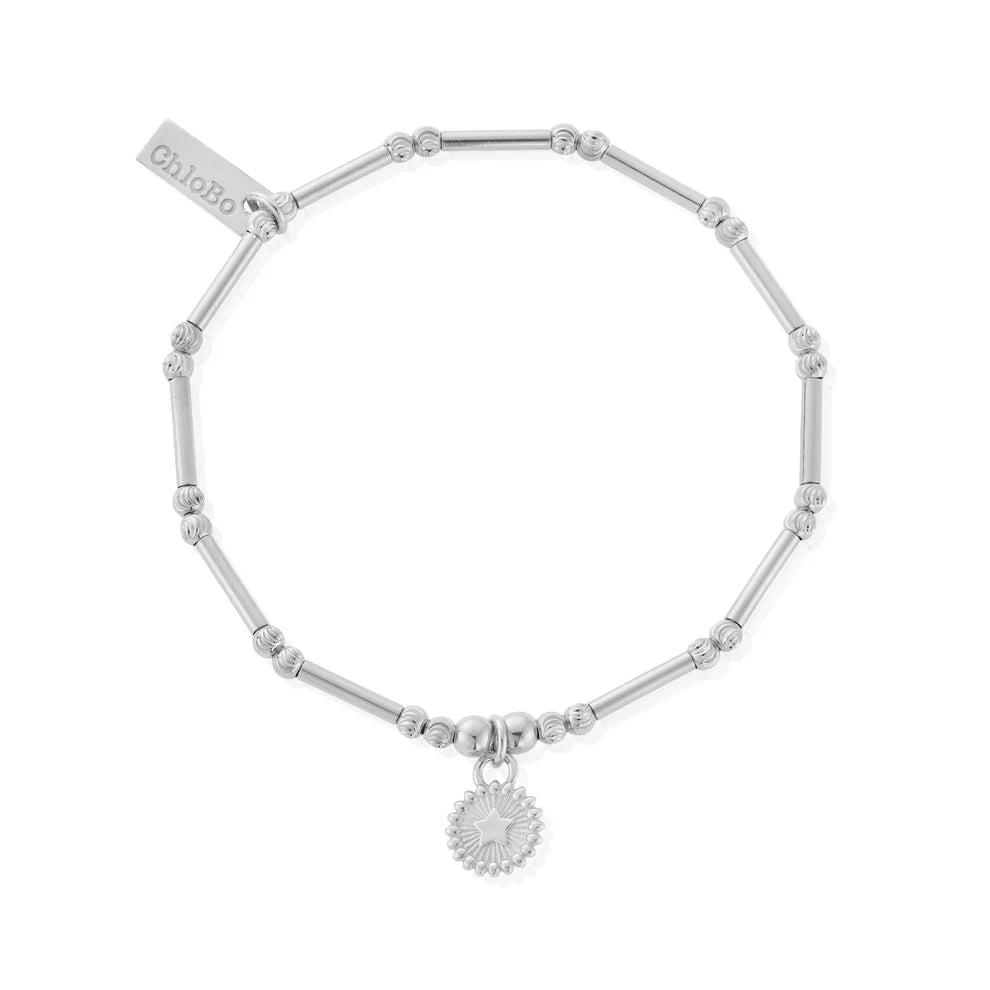 Dainty Moon Cut Sparkle Star Bracelet