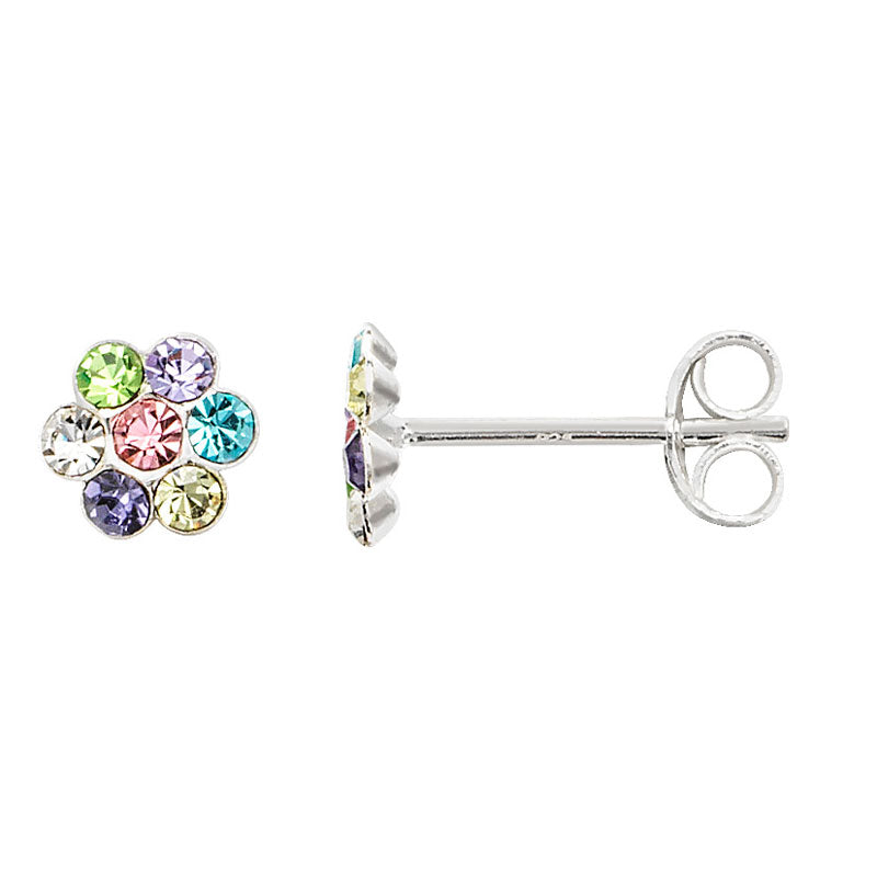 Kids Multi Colour Flower Earrings