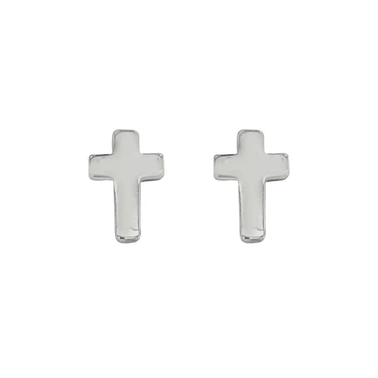 Sterling Silver Cross Stud Earring