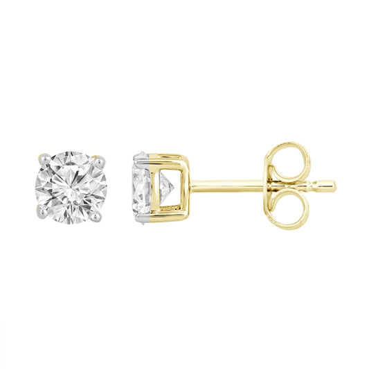 9ct Gold Brilliant Cut Lab Diamond Studs