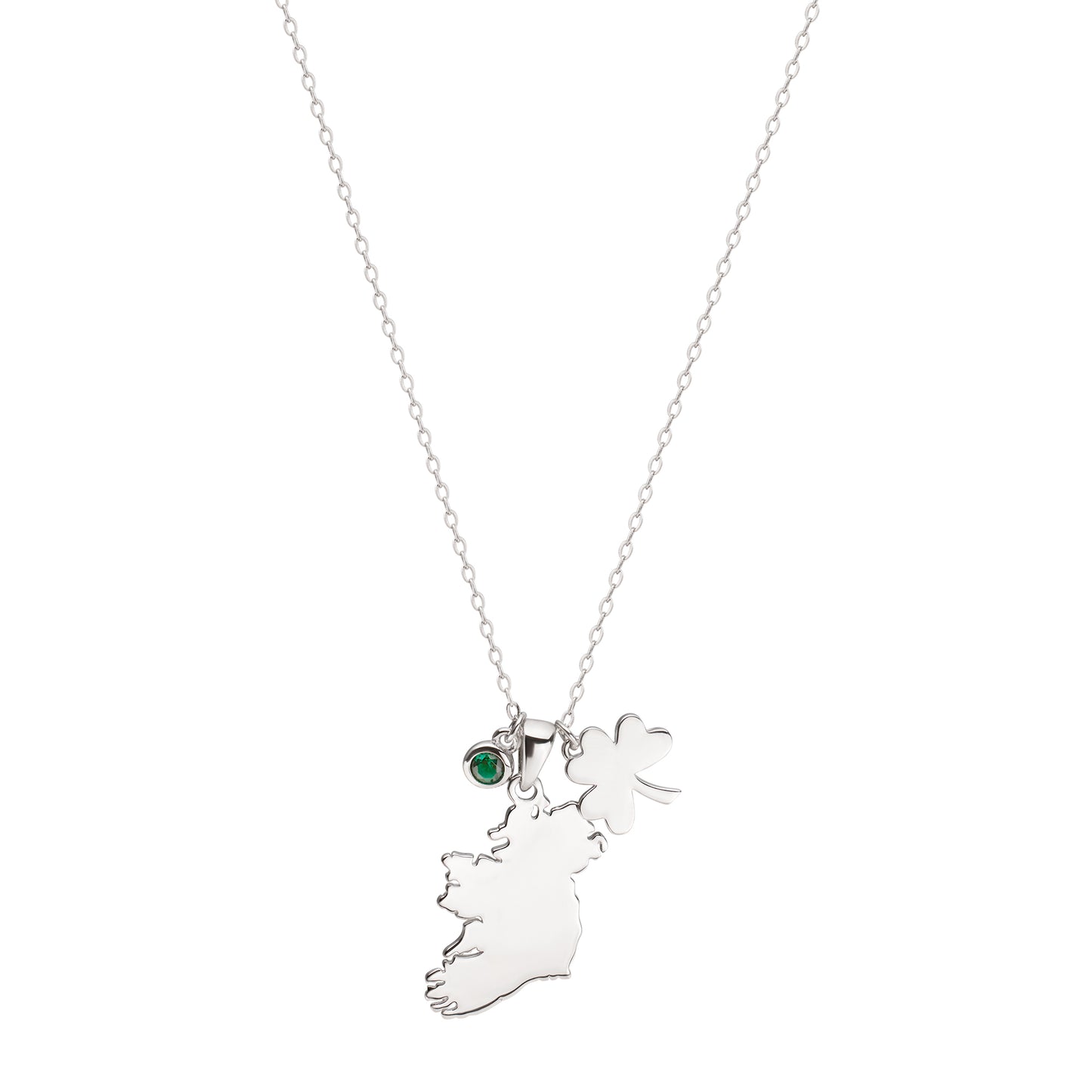 S/S Ireland Map Necklace with Charms