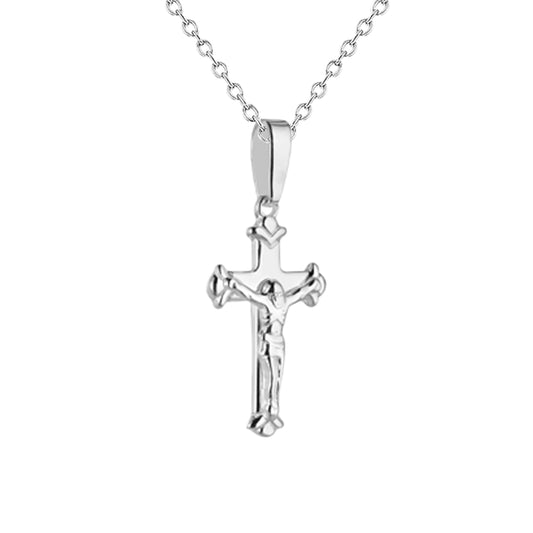 Sterling Silver Cross, Trace Chain Included