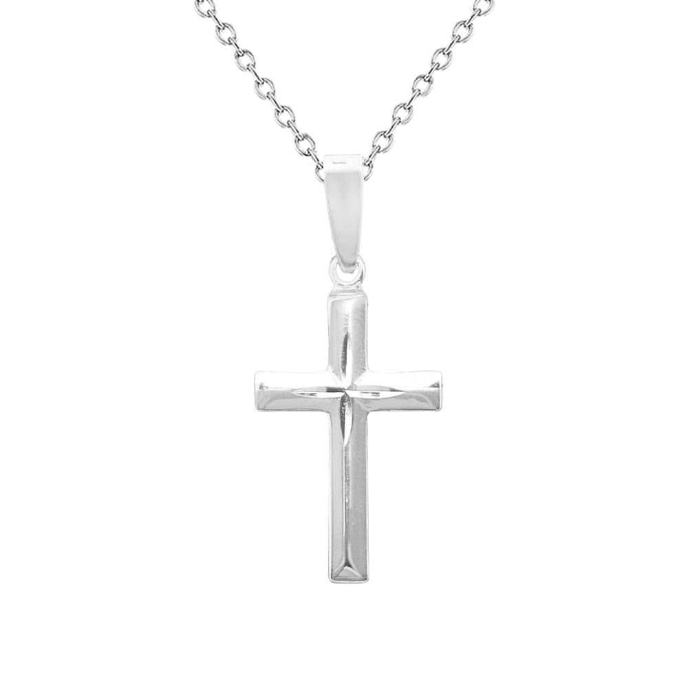 Sterling Silver Cross, Trace Chain Included