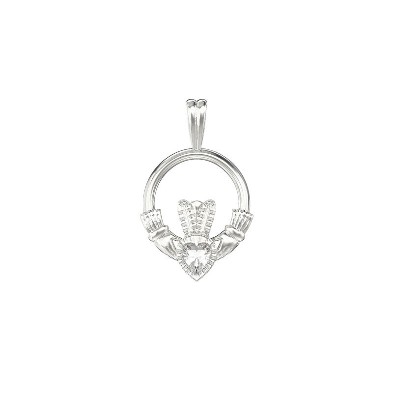 Sterling Silver Claddagh Pendant