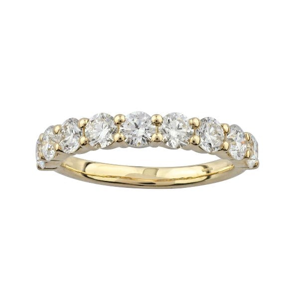 9CT Gold 9 Stone Brilliant Cut Lab Diamond Band