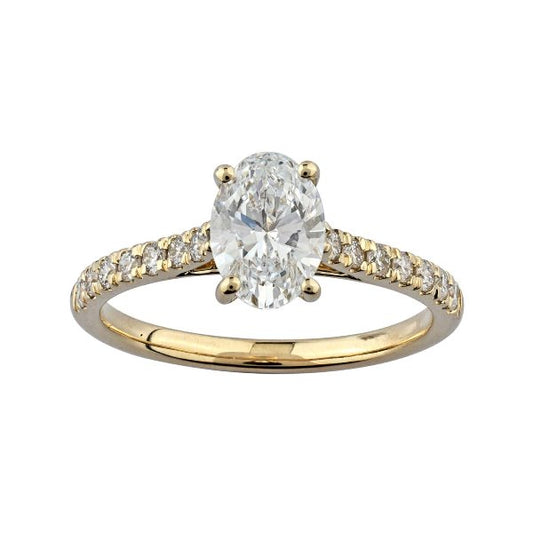 *SPECIAL OFFER* 9ct Gold Oval Cut Lab Diamond Ring
