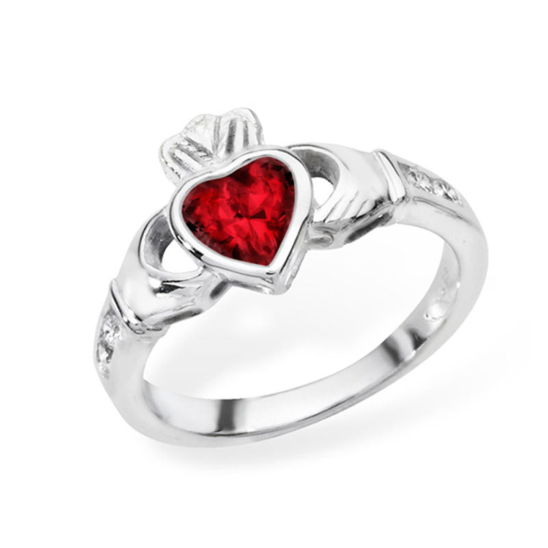 July Birthstone Claddagh Ring Product