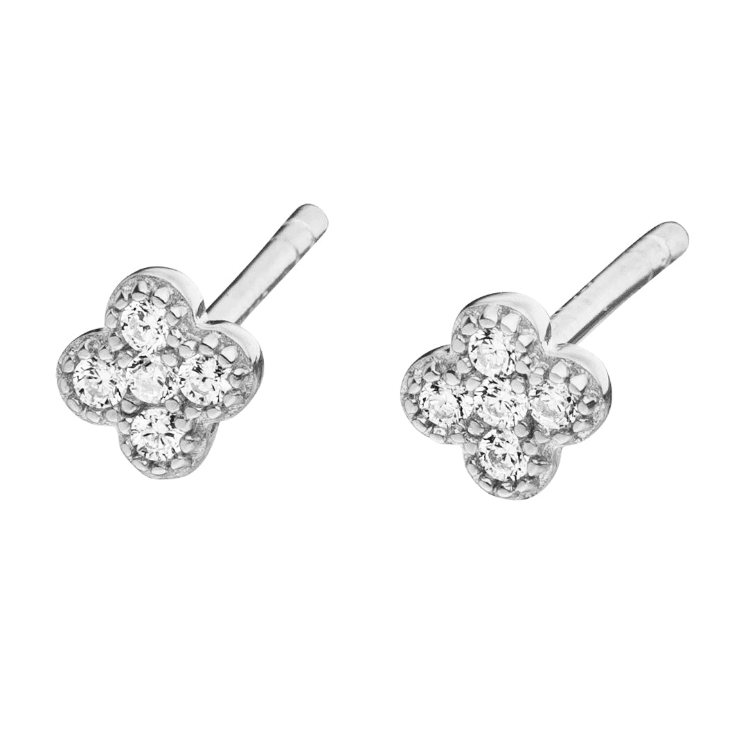 Delicate Touch Clover Stud Earrings