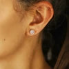 Silver Trends Rose Silver Mother of Pearl Earrings