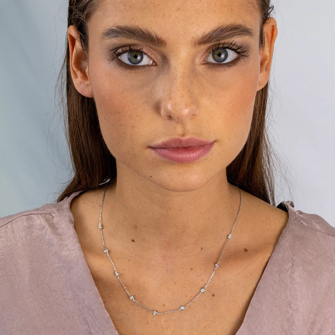 Silver Lynette Tiny Gems Necklace