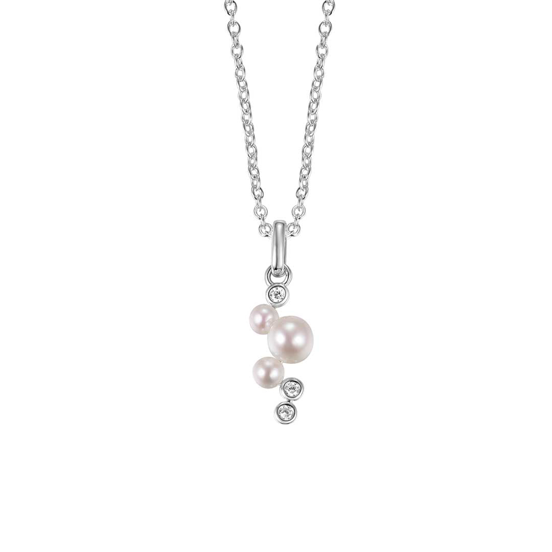 Silver Pearl Baroque Flair Necklace