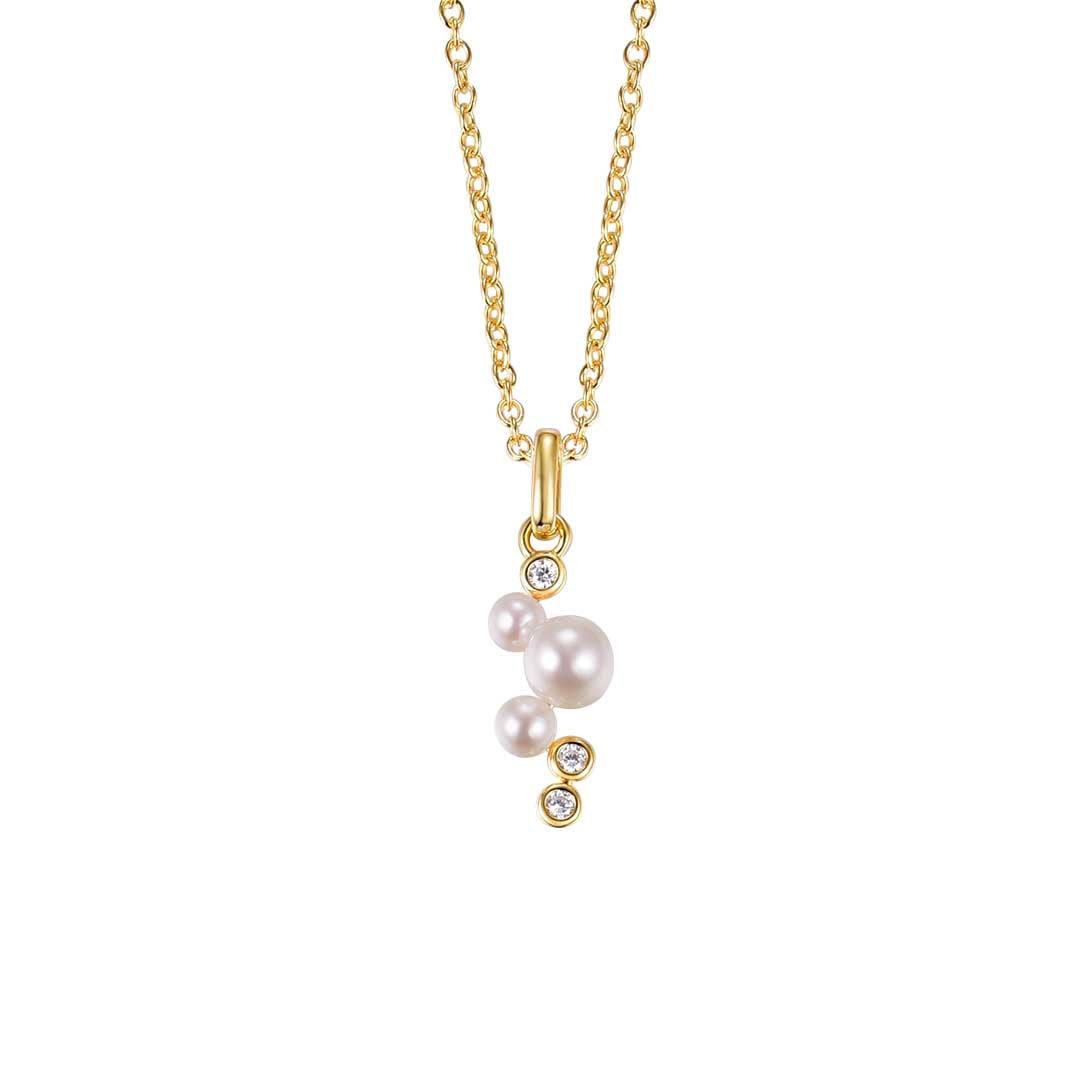 Silver Gold Plated Baroque Flair Necklace