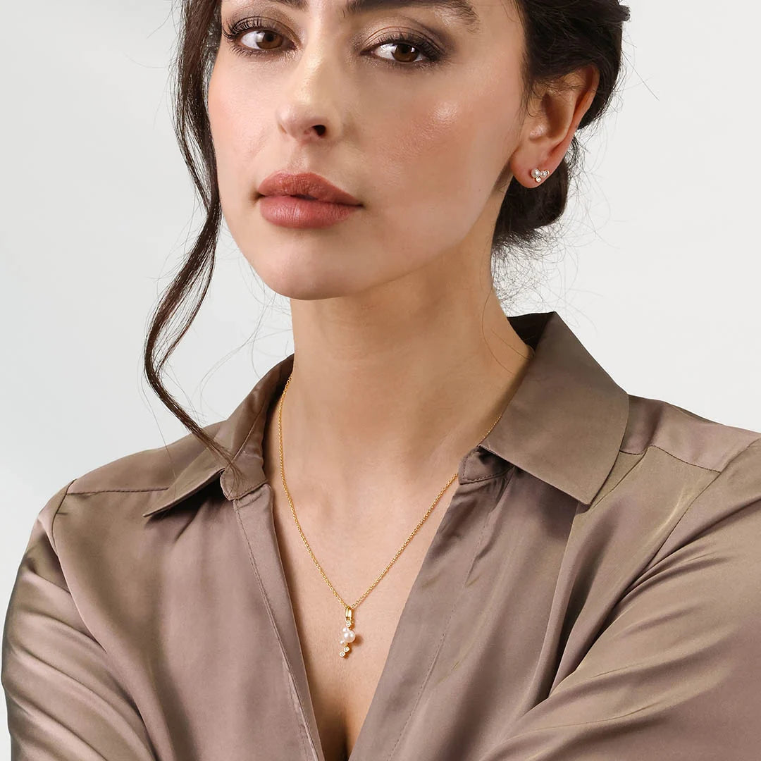 Silver Gold Plated Baroque Flair Necklace