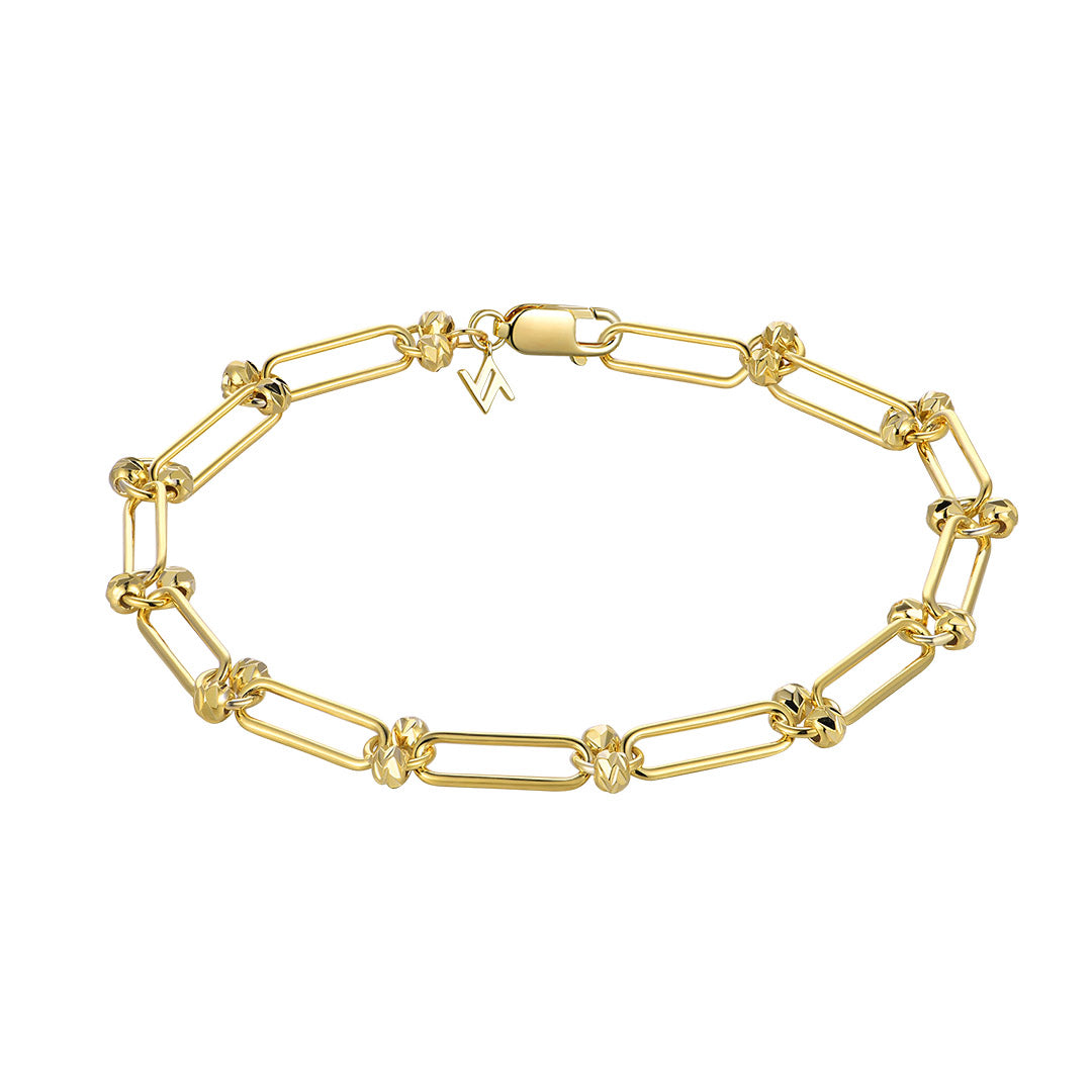 Silver Gold Plate Modern Aztec Bracelet