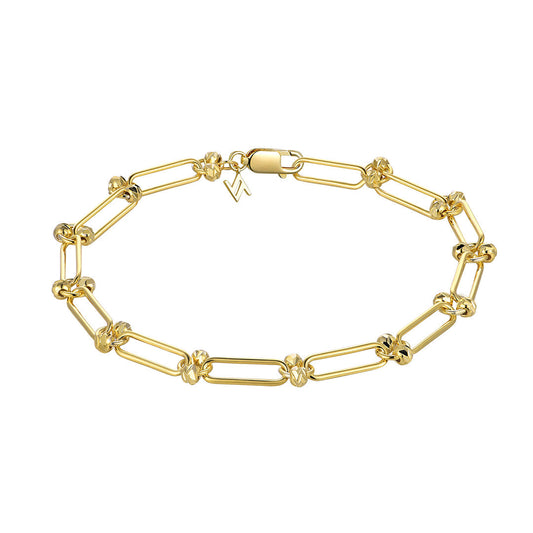 Silver Gold Plate Modern Aztec Bracelet