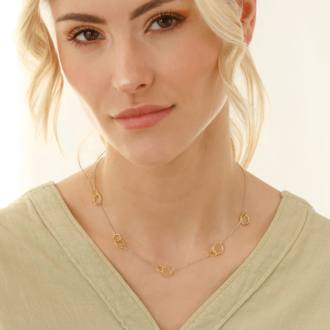 Duo Tone Vivid Chains Necklace