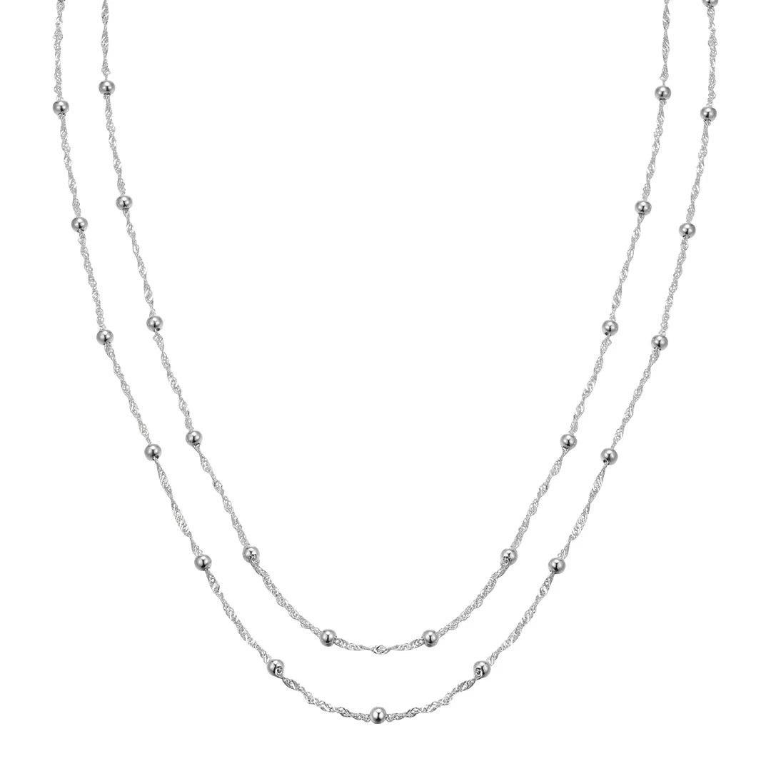 Silver Modern Aztec Necklace