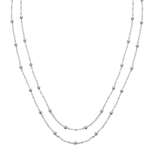 Silver Modern Aztec Necklace