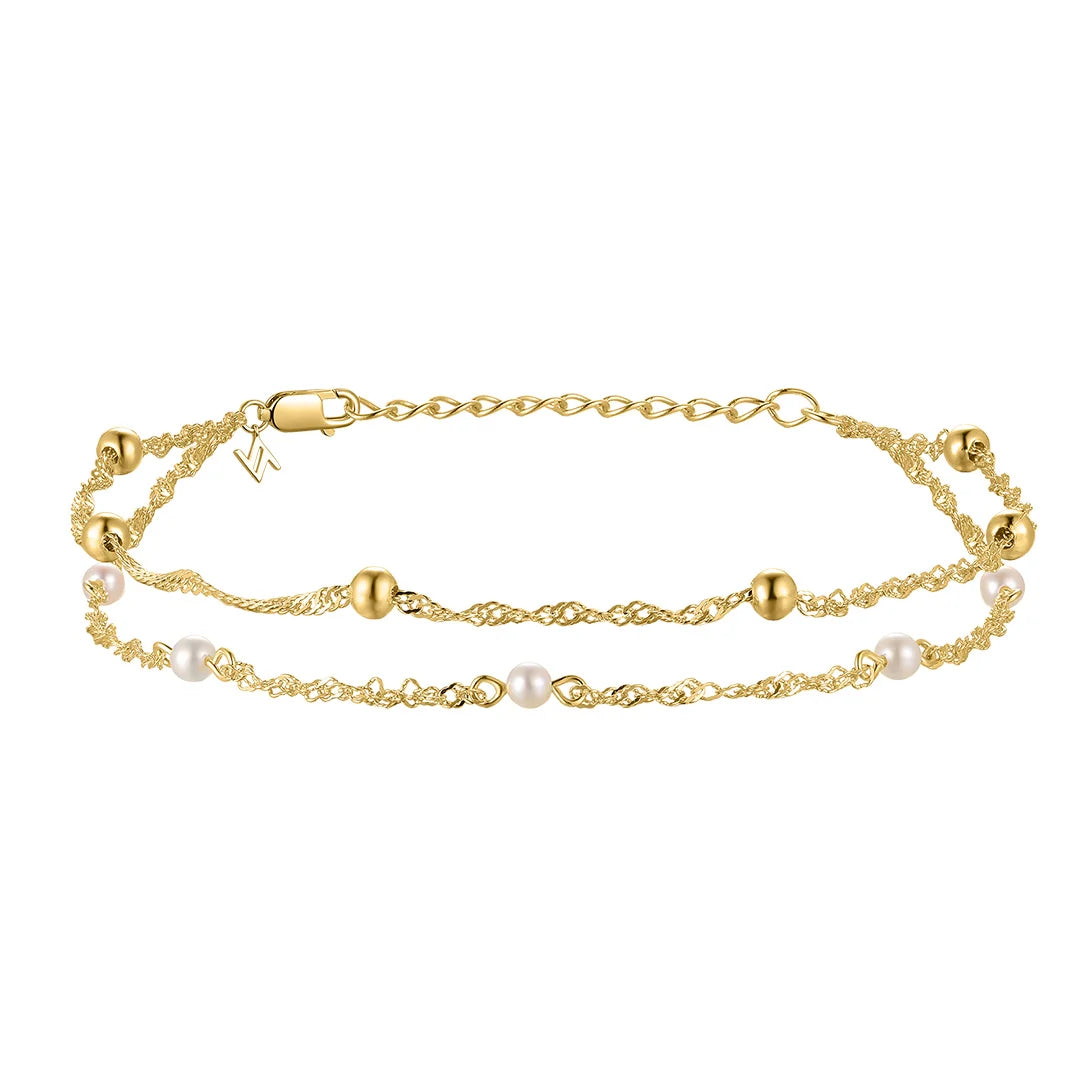 Gold Layered Baroque Flair Bracelet
