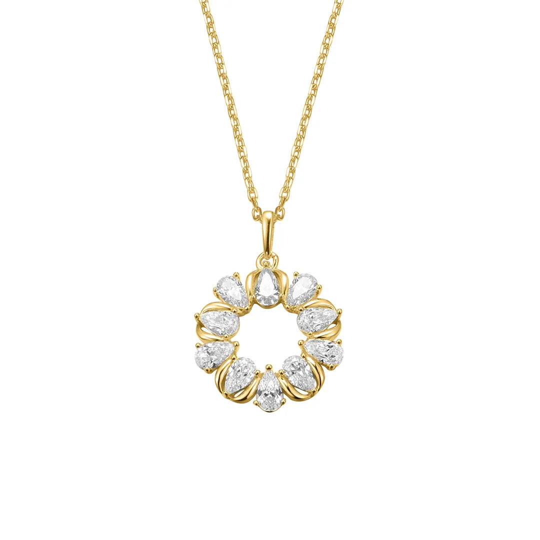 Gold Tone Sparkly Couture Necklace